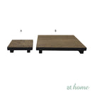 Bali Square Wood Candle Holder