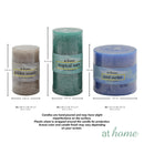 1pc Coastal Waves A Scented Pillar Candle