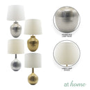AT HOME Table Lamp Gomo/Gas Nordic Metal Lamp Linen Shade, Modern Warm Light, Night Light, Bedroom
