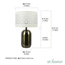 Deluxe Levis 17 Inches Metal Table Lamp
