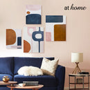 Set of 2 Blue Abstract Canvas Wall Art Decor