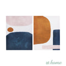 Set of 2 Blue Abstract Canvas Wall Art Decor