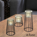 Deluxe Sloan Set of 3 Metal Candle Holder
