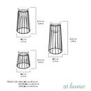 Deluxe Sloan Set of 3 Metal Candle Holder