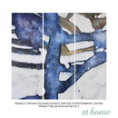 Set of 3 Sapphire Abstract Canvas Wall Art