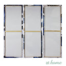 Set of 3 Sapphire Abstract Canvas Wall Art