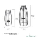 Deluxe Skyly Metal Candle Holder Home Decor w/ Glass