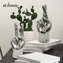 Deluxe Hand Signs Ceramic Tabletop Decor