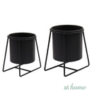 Succulent Metal Planter w/ Stand and Pot