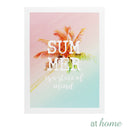 Set of 2 Summer Palm Trees Beach Canvas Wall Art