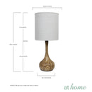 Rav Ceramic Table Lamp With Linen Shade