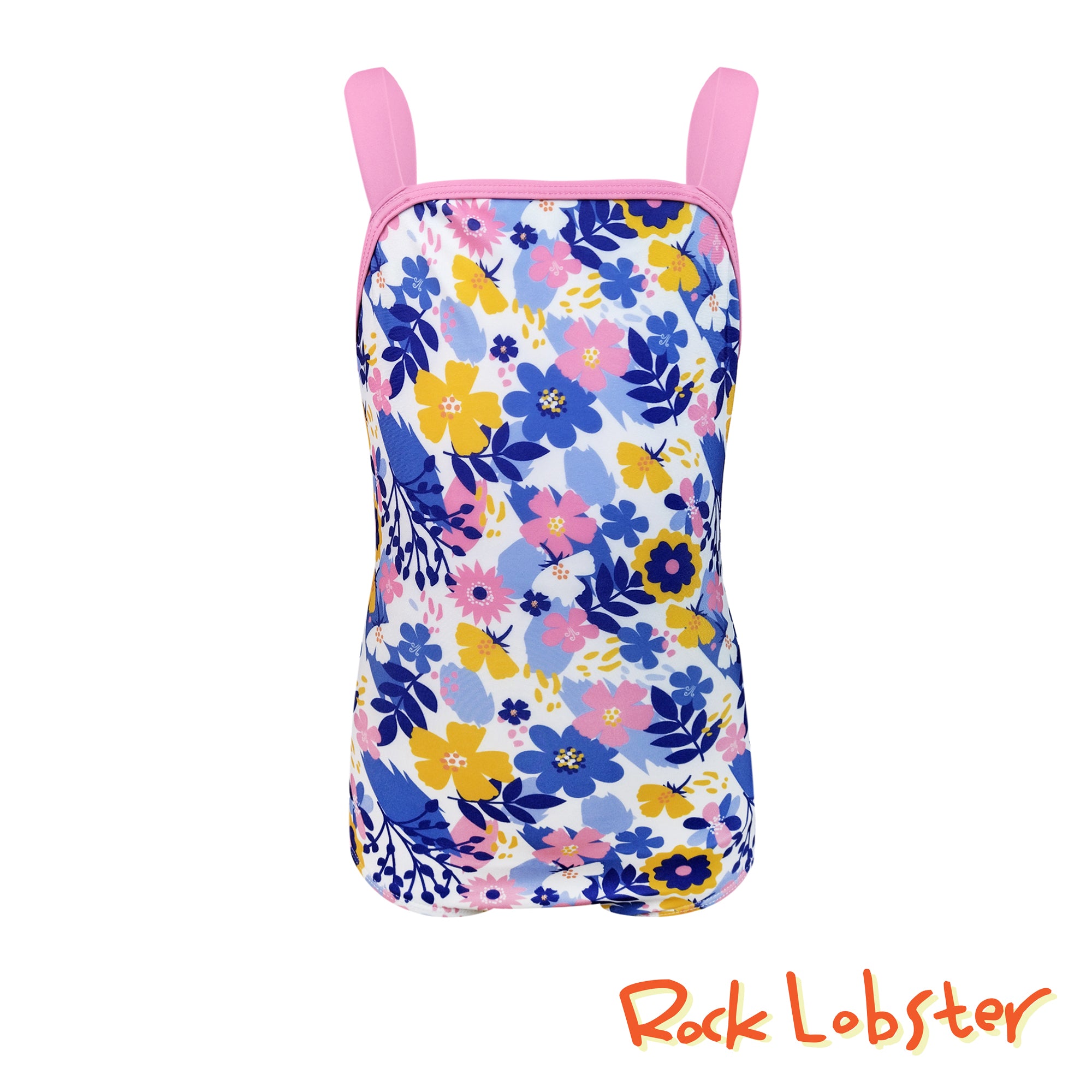 Navy Floral F/G Cup Ruched One Piece