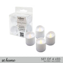 Set of 4 Flickering Flameless LED Votive Candle