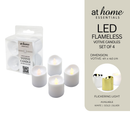 LED Votive Candle Flickering Light Set of 4 — Essential