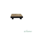 Bali Square Wood Candle Holder