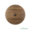 Oscar Wood Wall Clock 22-24in Step Mechanism Premium Wood Finish — Deluxe Pieces