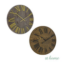 Oscar Wood Wall Clock 22-24in Step Mechanism Premium Wood Finish — Deluxe Pieces