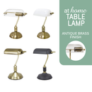 Godiva & Harper Metal Desk Lamp Timeless Antique Brass Finish — Deluxe Pieces