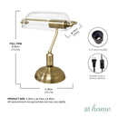Godiva & Harper Metal Desk Lamp Timeless Antique Brass Finish — Deluxe Pieces