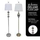Xiomara & Xylo Floor Lamp Premium Classic Glam Glass & Metal Accent Design — Deluxe Pieces