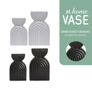 [MARKDOWN] Rhesse Decorative Vase Ceramic Matte Embossed Design