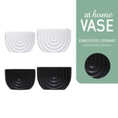 [MARKDOWN] Renz Decorative Vase Ceramic Matte Embossed Finish