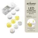 LED Tealight Candle Flickering Light Set of 3 — Essential