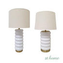 Grandiose Table Lamp Ceramic Ribbed Modern Contemporary Design