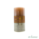 Natural Metallic Unscented Pillar Candle — Essential