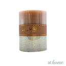 Natural Metallic Unscented Pillar Candle — Essential