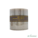 Natural Metallic Unscented Pillar Candle — Essential