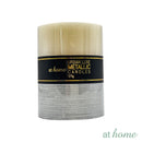 Natural Metallic Unscented Pillar Candle — Essential