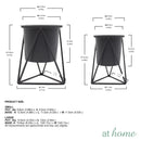 [SALE] Grace Metal Planter w/ Pot and Geometric Base