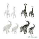 Taylor Giraffe & Elephant Ceramic Tabletop Decor — Deluxe Pieces
