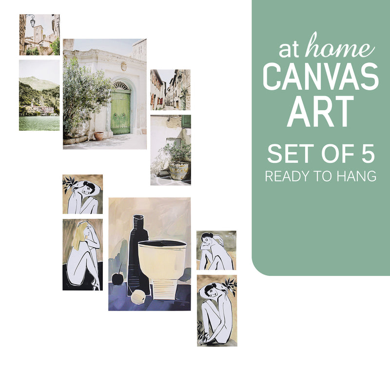 Jai/Jamila Wall Art Decoration Set of 5 Canvas Frame