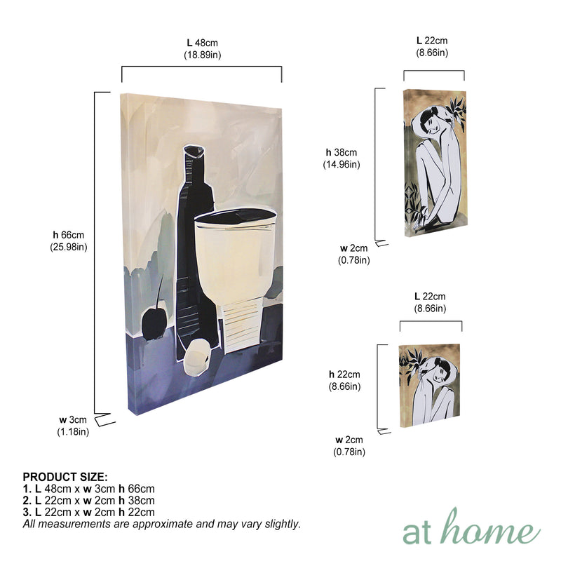 Jai/Jamila Wall Art Decoration Set of 5 Canvas Frame