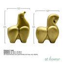 Lucio & Lupin Tabletop Decor Ceramic Horse Matte Gold Finish  Deluxe Pieces