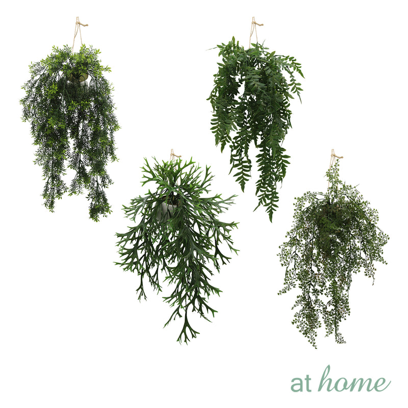 AT HOME Decorative 1pc Artificial plant potted Hilaria/Hasna, home shelf hanging strip bonsai cabinet pendant wall
