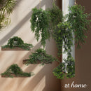 AT HOME Decorative 1pc Artificial plant potted Hilaria/Hasna, home shelf hanging strip bonsai cabinet pendant wall