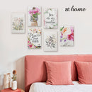 Jasmin Canvas Art Wall Decor Inspirational Quotes Floral Ready to Hang — Set of 3