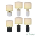 Glitzy & Gleaming Table Lamp Ceramic Textured Minimalist Design — Deluxe Pieces