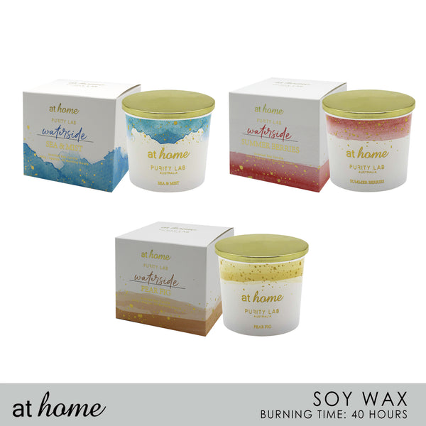 Waterside Scented Soy Blended Wax Jar Candle 40hr Burning Time