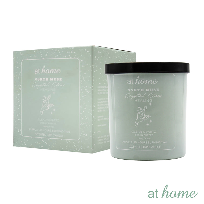 Whimsical Scented Jar Candle with Crystals