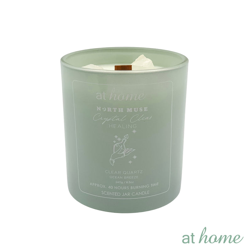 Whimsical Scented Jar Candle with Crystals