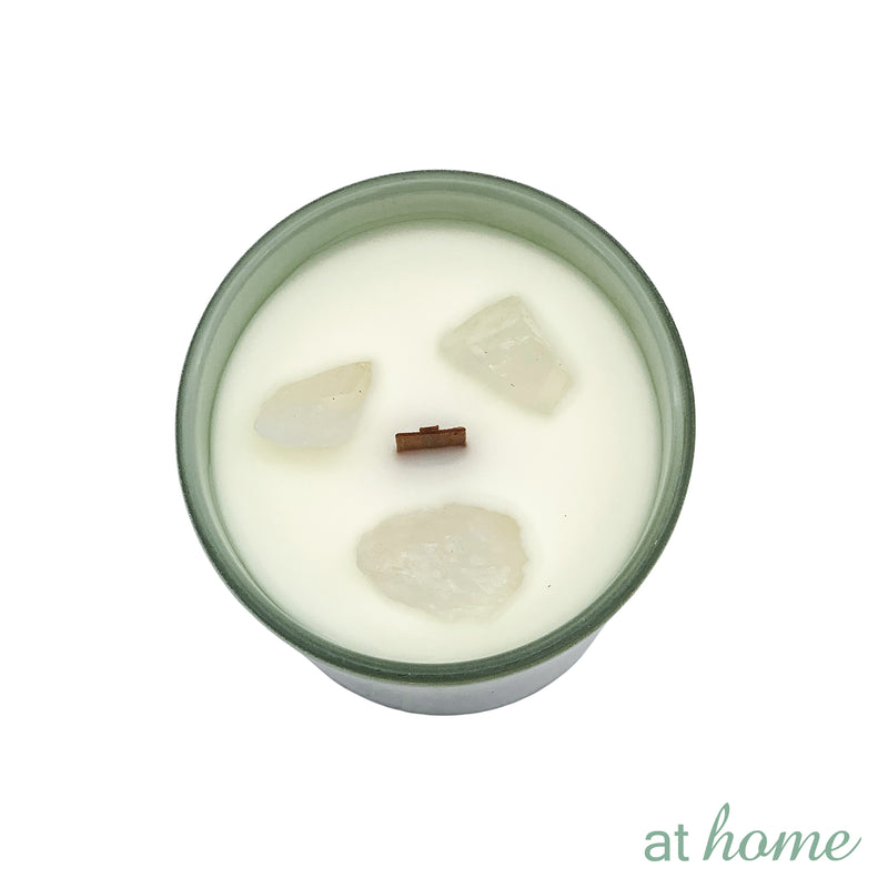 Whimsical Scented Jar Candle with Crystals