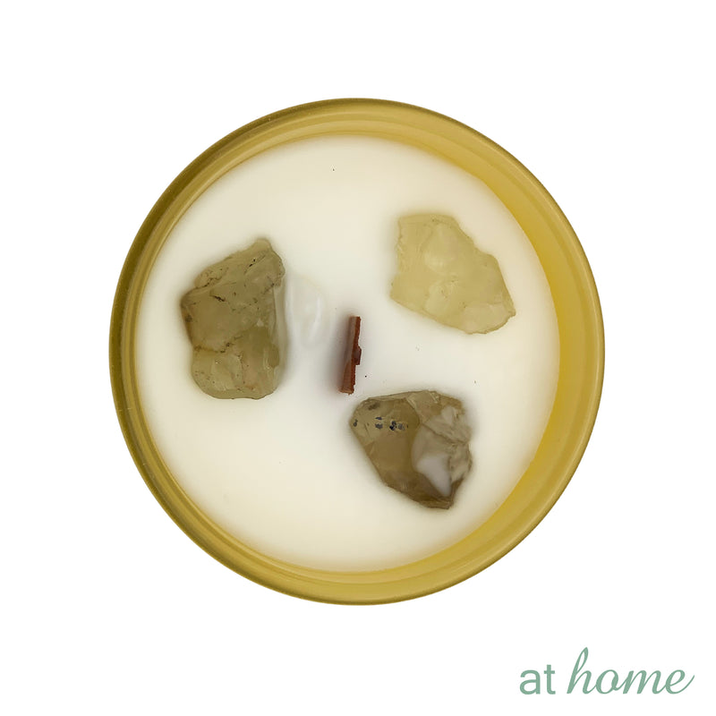 Whimsical Scented Jar Candle with Crystals