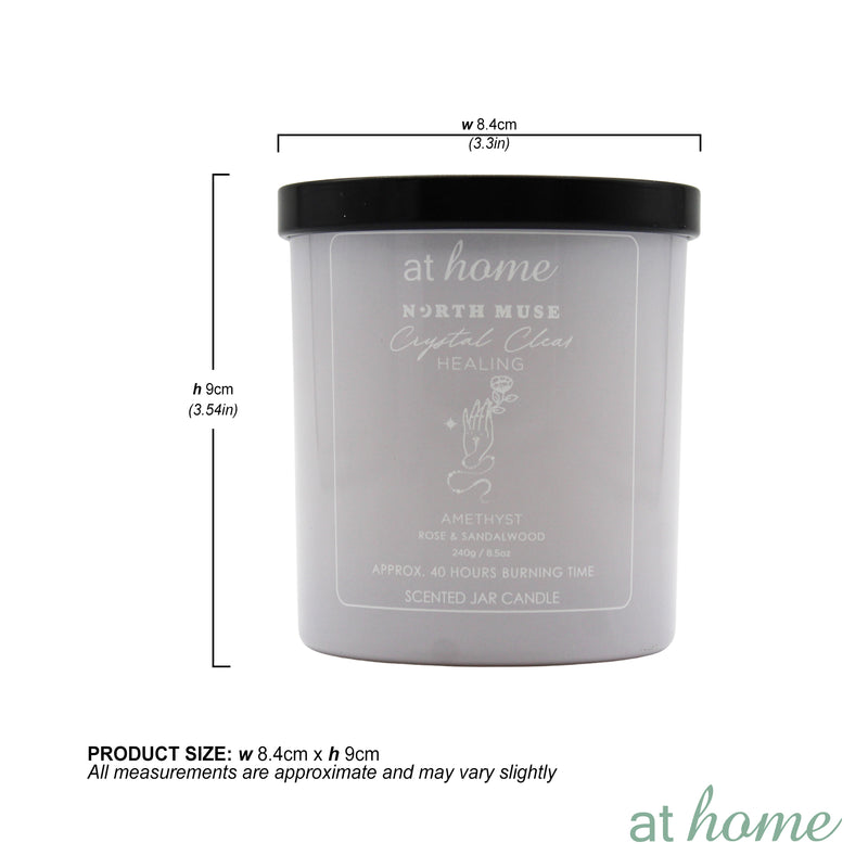 Whimsical Scented Jar Candle with Crystals