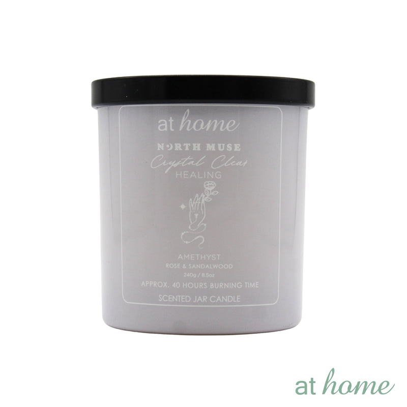 Whimsical Scented Jar Candle with Crystals