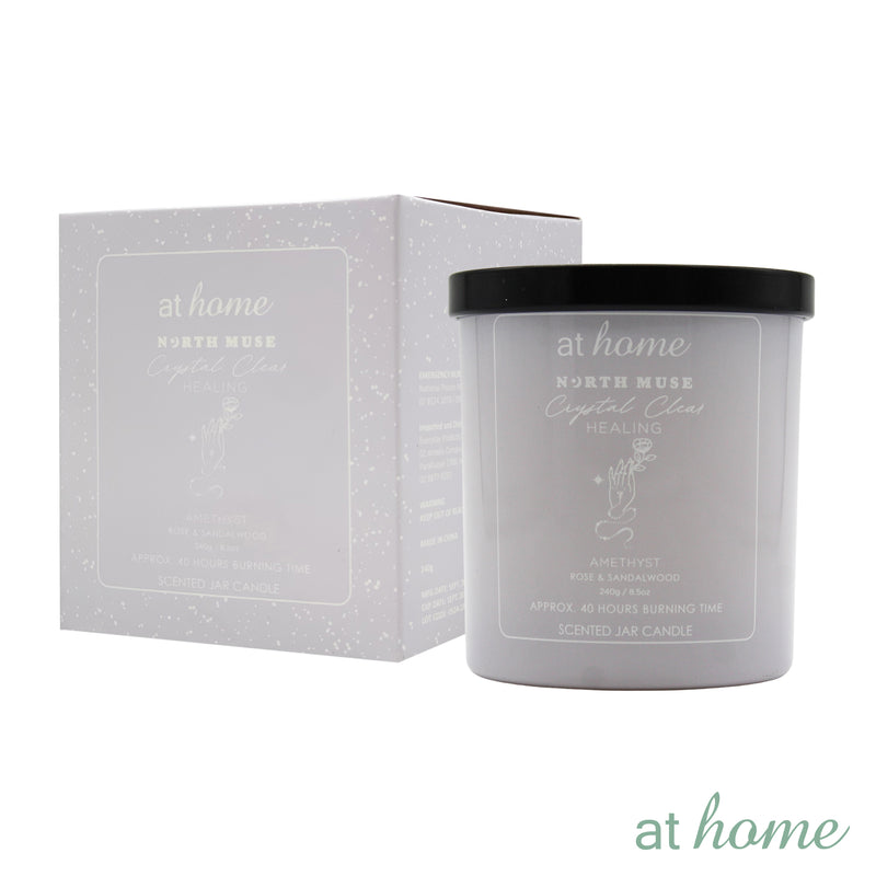 Whimsical Scented Jar Candle with Crystals