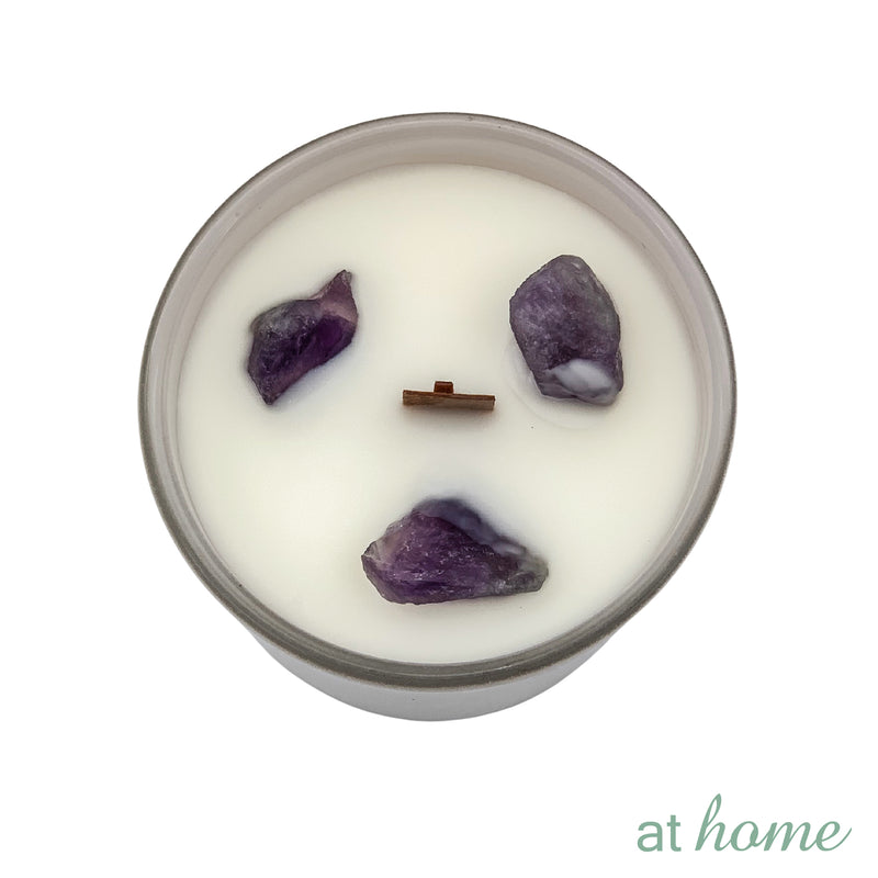 Whimsical Scented Jar Candle with Crystals